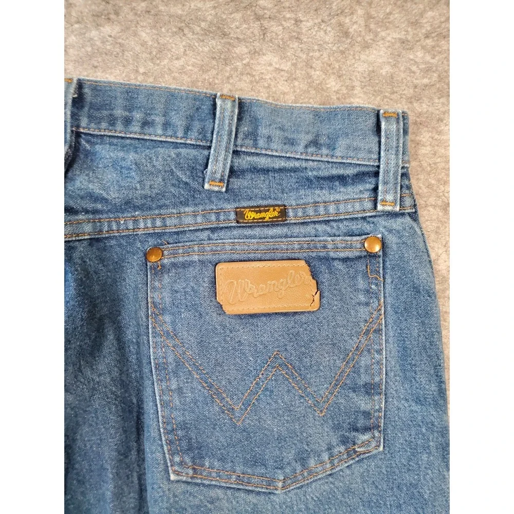 Wrangler Jeans Mens 35x34 Actual 33x33 Denim Western Cowboy Straight Leg 13MWZ